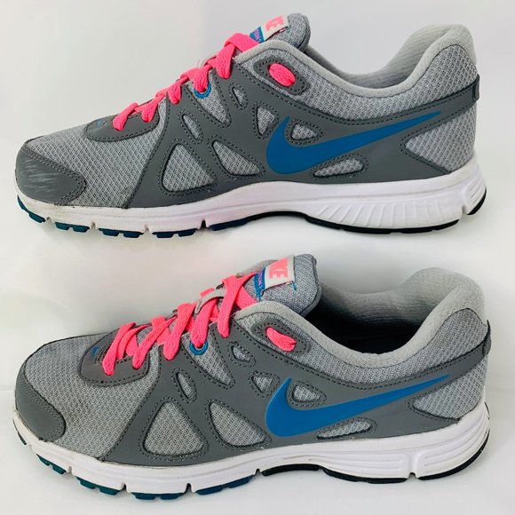 Nike Womens Revolution 2 Running Shoes Sneakers 554902-006 Gray Blue Size 8.5 - Picture 4 of 8
